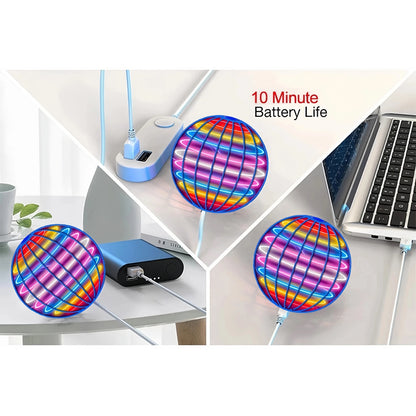 Bumerán Volador Ovni Giratorio – Bola Flotante LED 360° Controlada con la Mano
