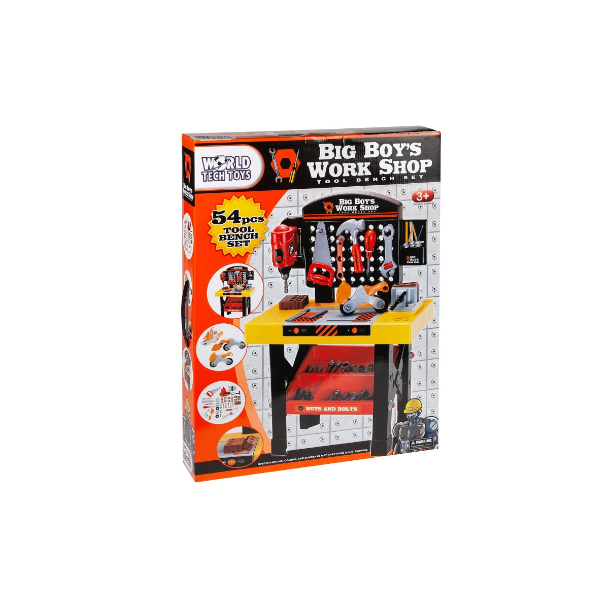 Big Boys Tool & Workbench Playset – 45 Piece Kids Construction Kit