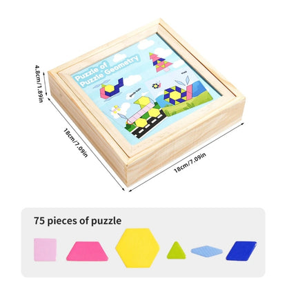 Puzzle de Blocos Magnéticos de Madeira 3D – Brinquedo Montessori de Quebra-Cabeças