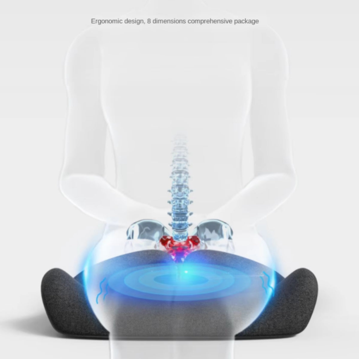 Almofada de Assento Ergonómica de Espuma de Memória com Refrigeração