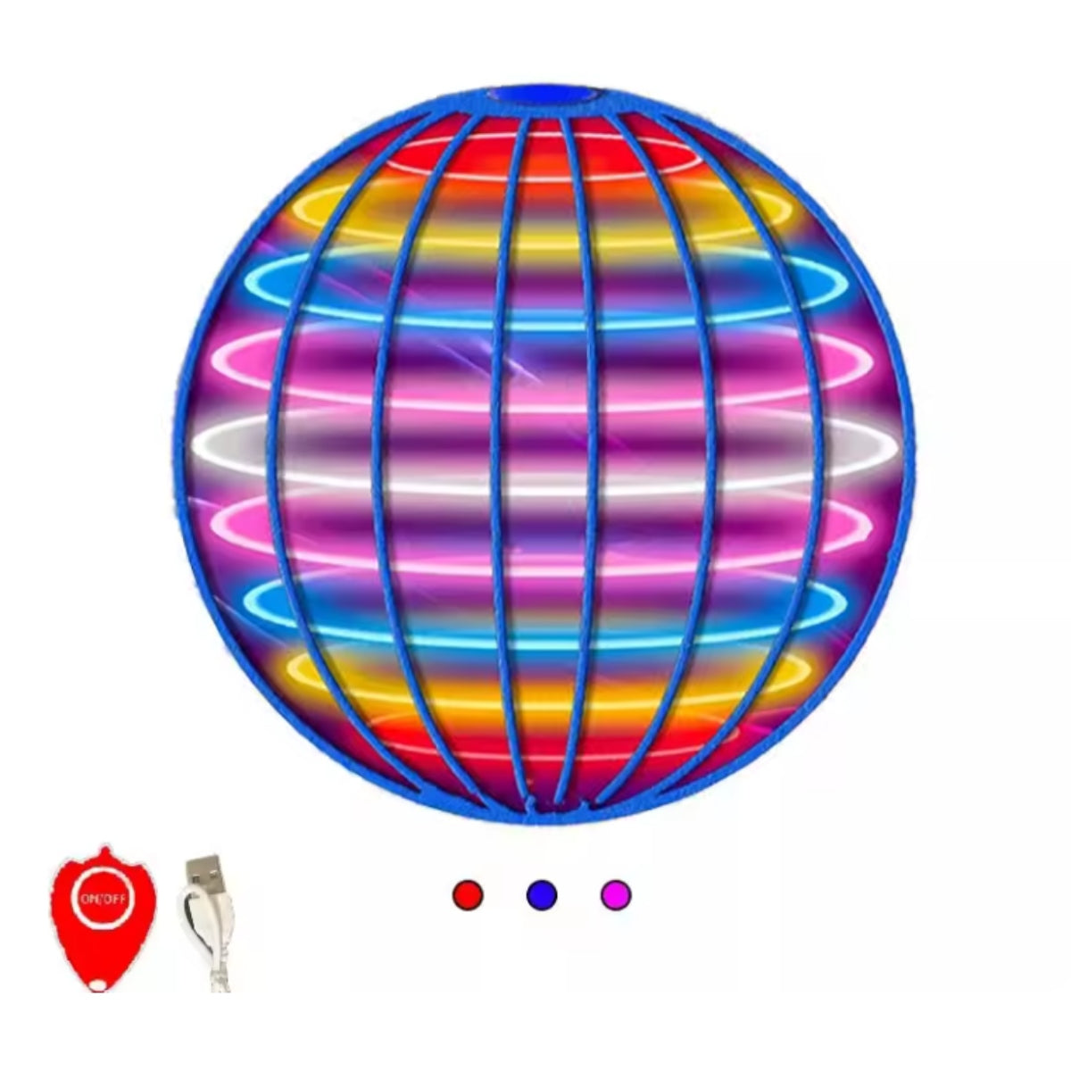 Bumerán Volador Ovni Giratorio – Bola Flotante LED 360° Controlada con la Mano