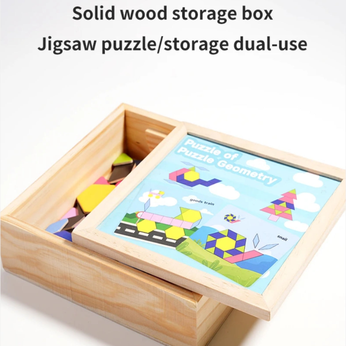 Puzzle de Blocos Magnéticos de Madeira 3D – Brinquedo Montessori de Quebra-Cabeças