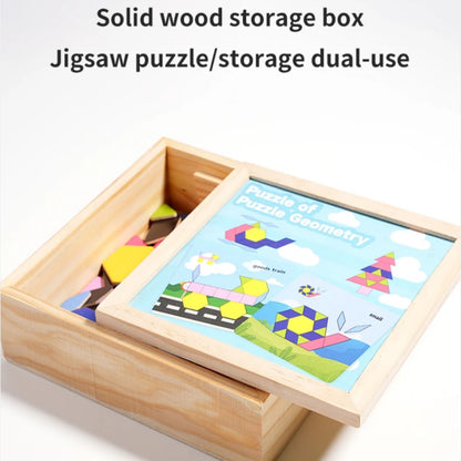 Puzzle de Blocos Magnéticos de Madeira 3D – Brinquedo Montessori de Quebra-Cabeças