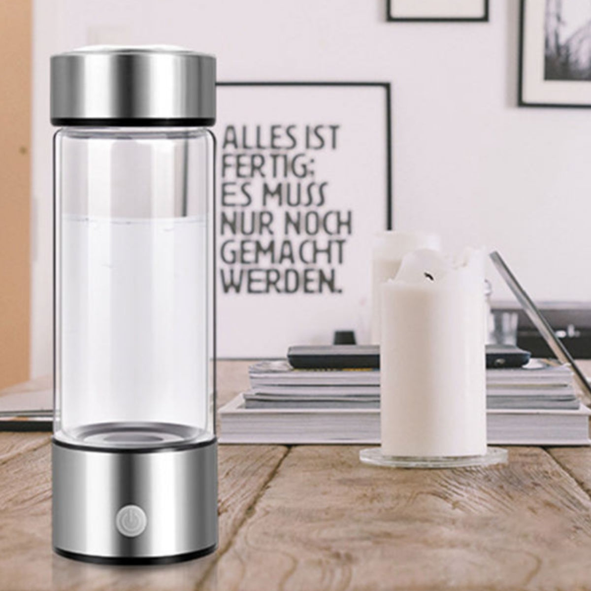 Portable USB Hydrogen-Rich Water Ionizer Bottle