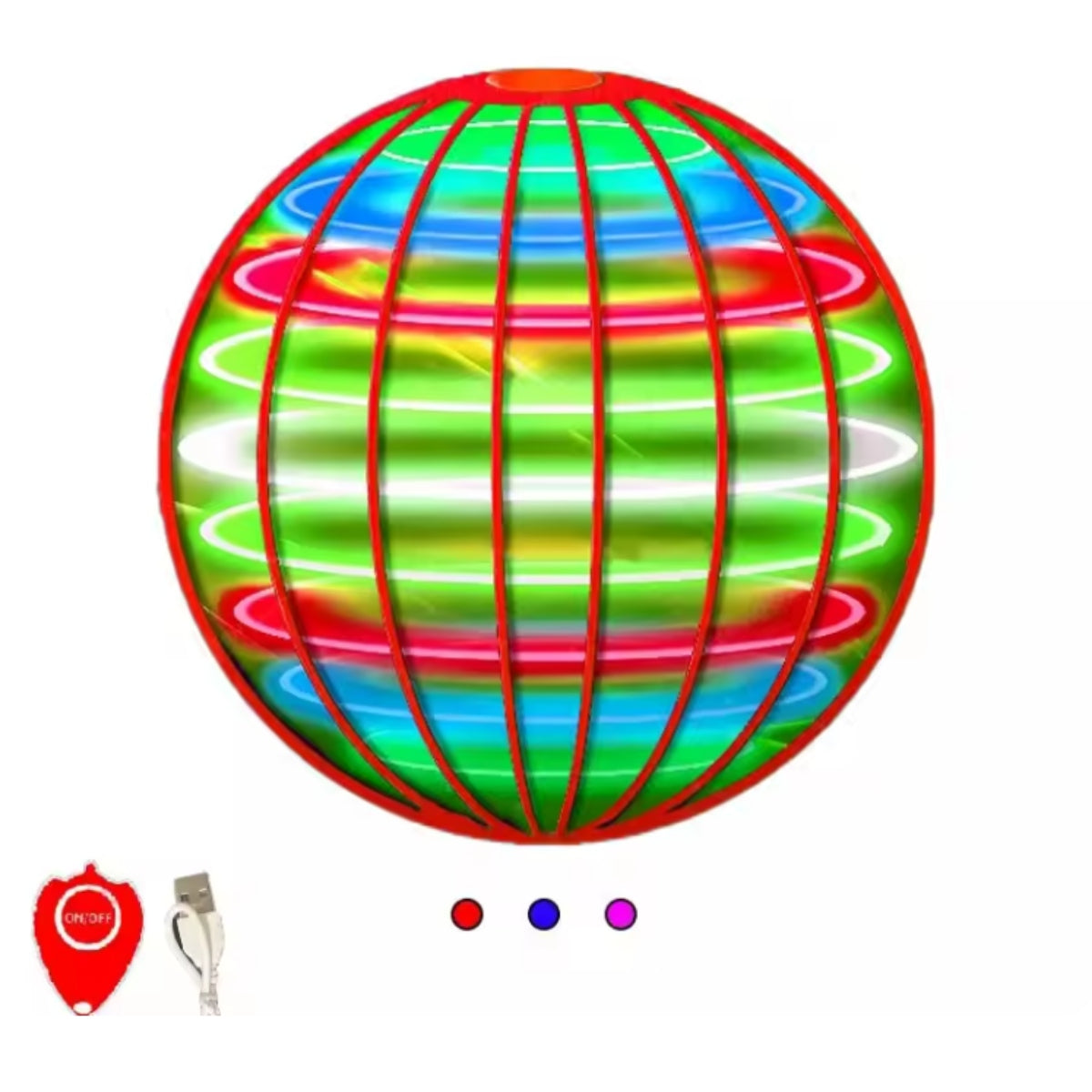 Bumerán Volador Ovni Giratorio – Bola Flotante LED 360° Controlada con la Mano