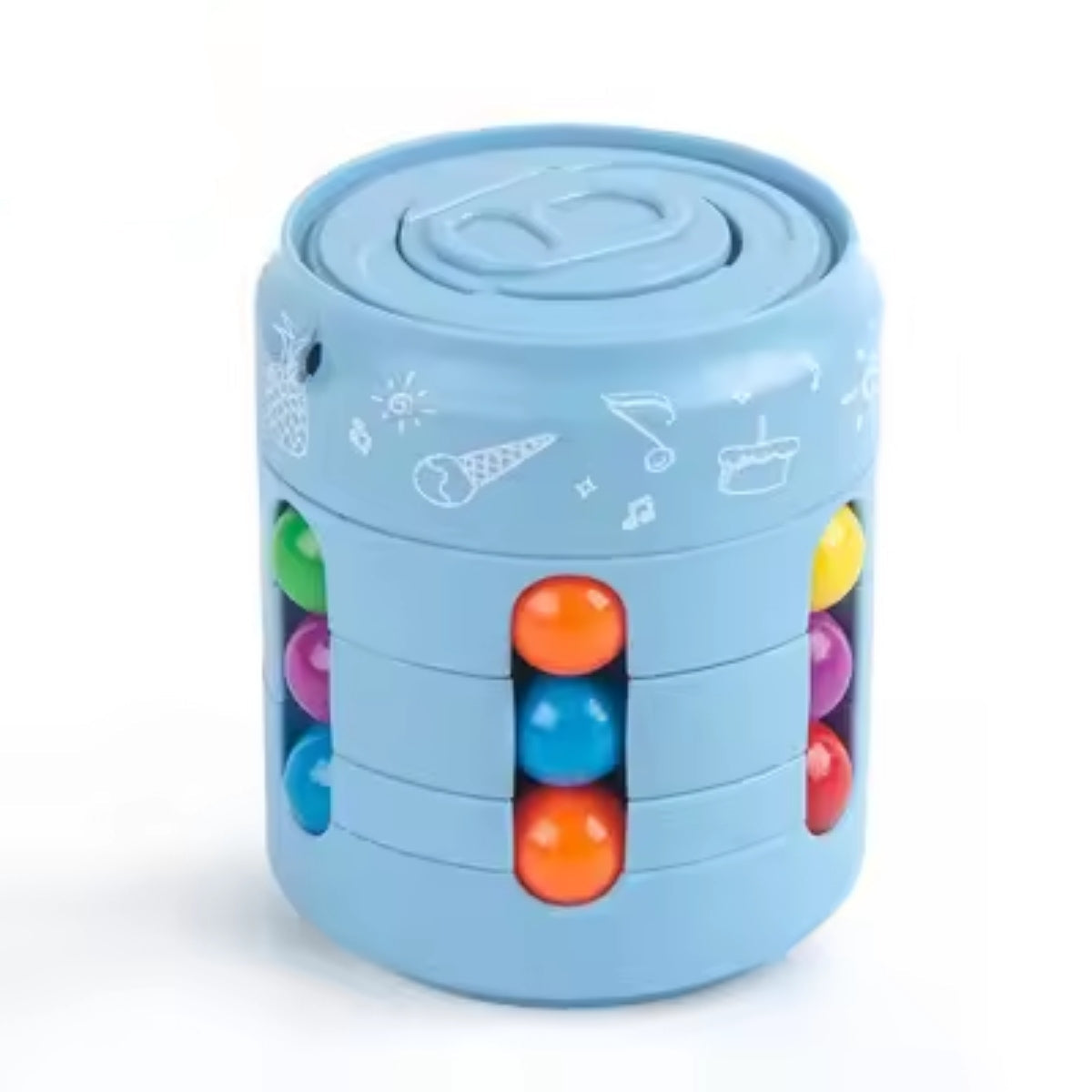 Magic Bean Fidget Spinners Coca-Cola Cubo – Brinquedo Giratório Colorido para Alívio do Stress e Foco
