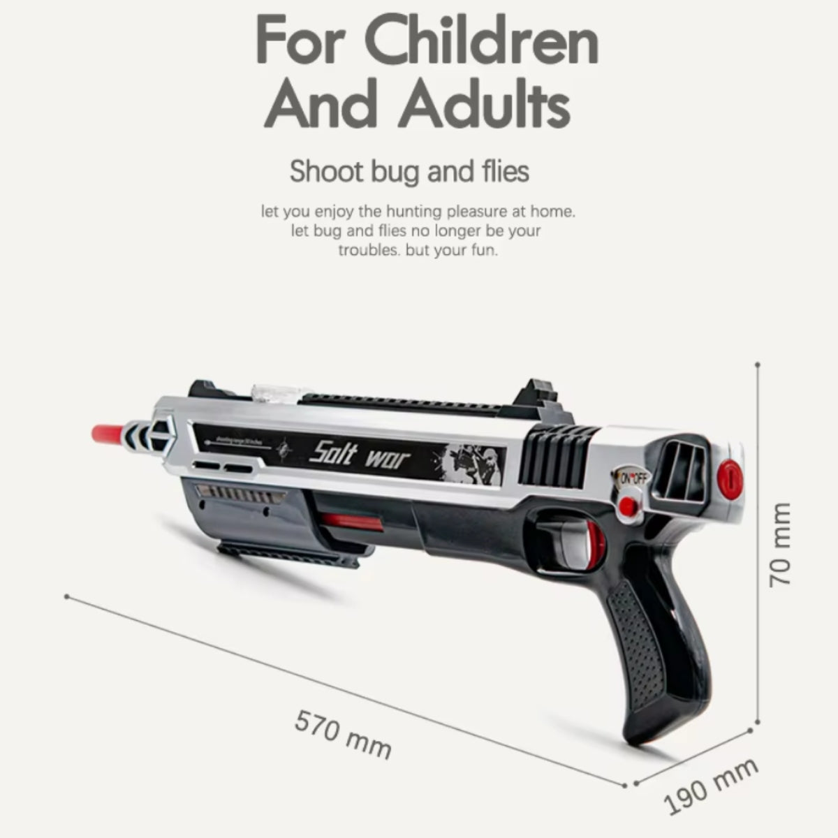 Arma de Sal para Controlo de Moscas e Mosquitos
