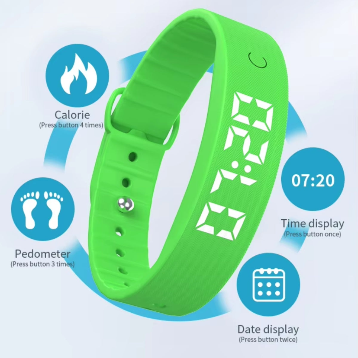 Reloj monitor de sueño con alarma vibratoria