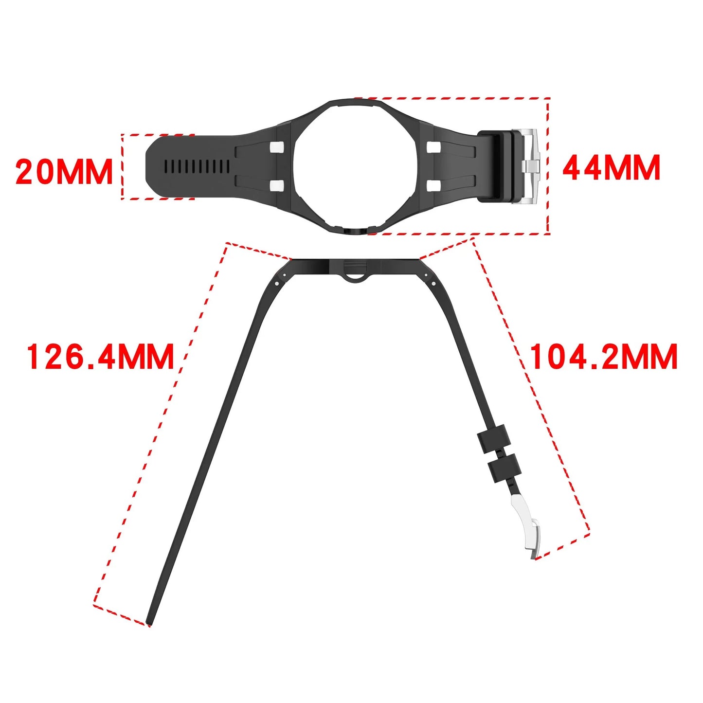 2-in-1 Watch Case & Silicone Strap Kit