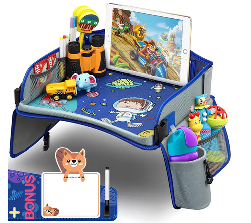 Bandeja de Viagem Infantil para Carro – Secretária de Colo e Organizador para Viagens de Carro, Avião e Assento de Carro