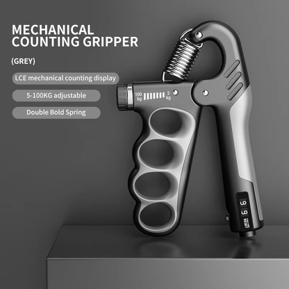 Adjustable Hand Grip Strengthener. Portable Resistance Forearm Trainer & Finger Exerciser for Athletes, Musicians & Rehab