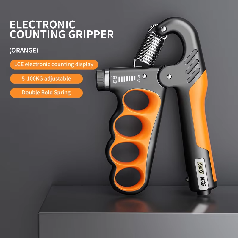 Adjustable Hand Grip Strengthener. Portable Resistance Forearm Trainer & Finger Exerciser for Athletes, Musicians & Rehab