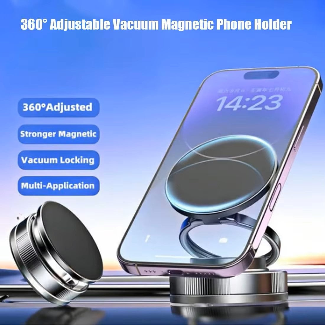 Soporte Magnético Ajustable para Teléfono con Ventosa para Coche